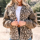 Brown Sherpa Leopard Print Jacket Bazarre Mart Outerwear/Jackets