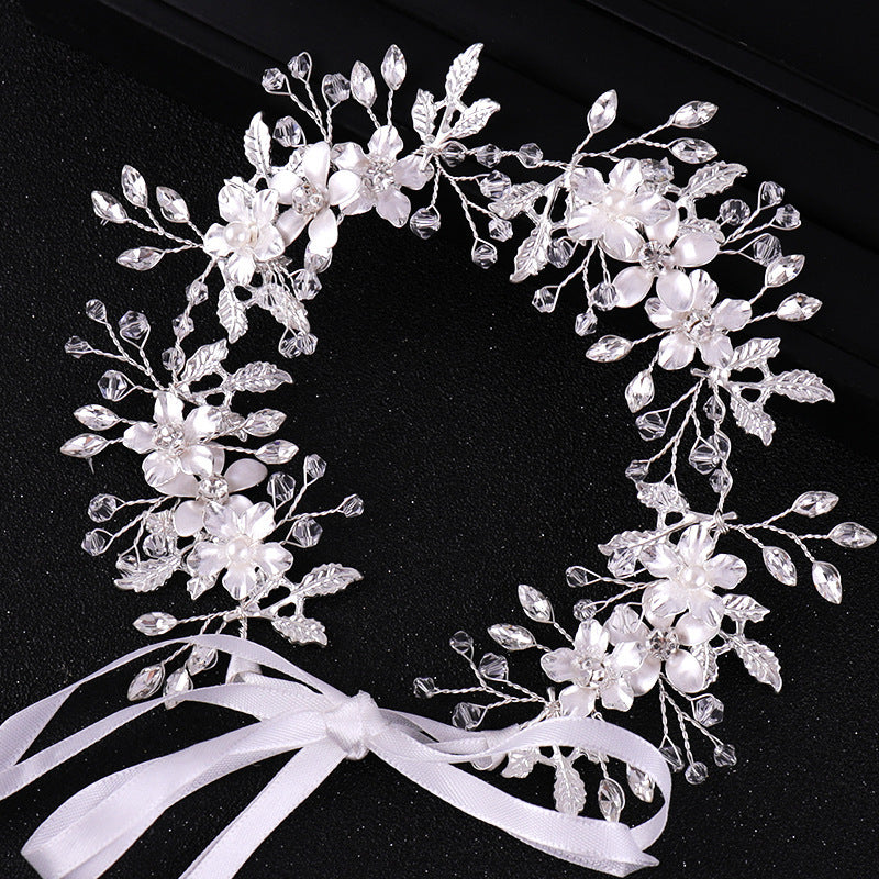 Hand-woven Crystal Floral Wreath Headwear Accessories Headband