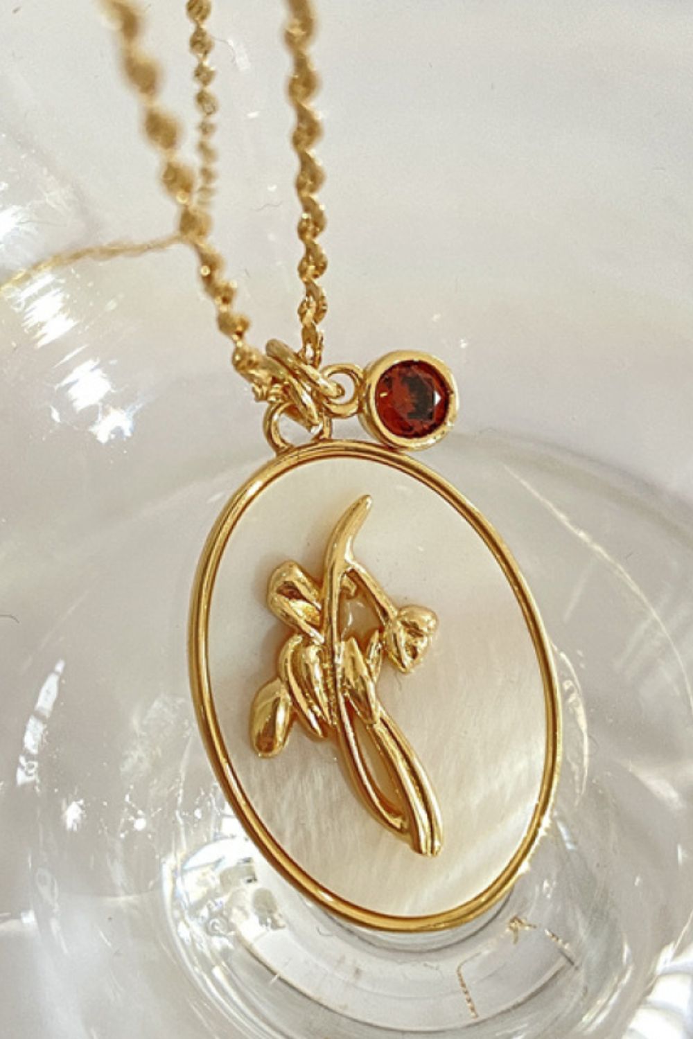 Birth Flower Shell Necklace