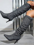 Pointed Toe Stiletto Boots Dark Trendsi Point Toe Stiletto Boots