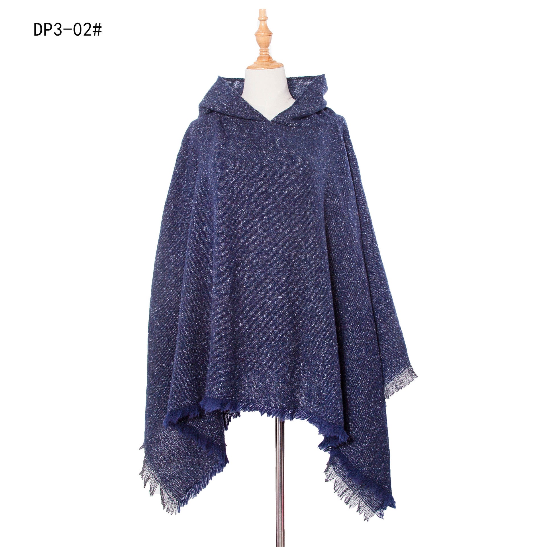 Plaid Hooded Poncho - Bazaare Mart