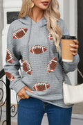 Grey Football Hoodie Gray Bazaare Mart Football Long Sleeve Hoodie