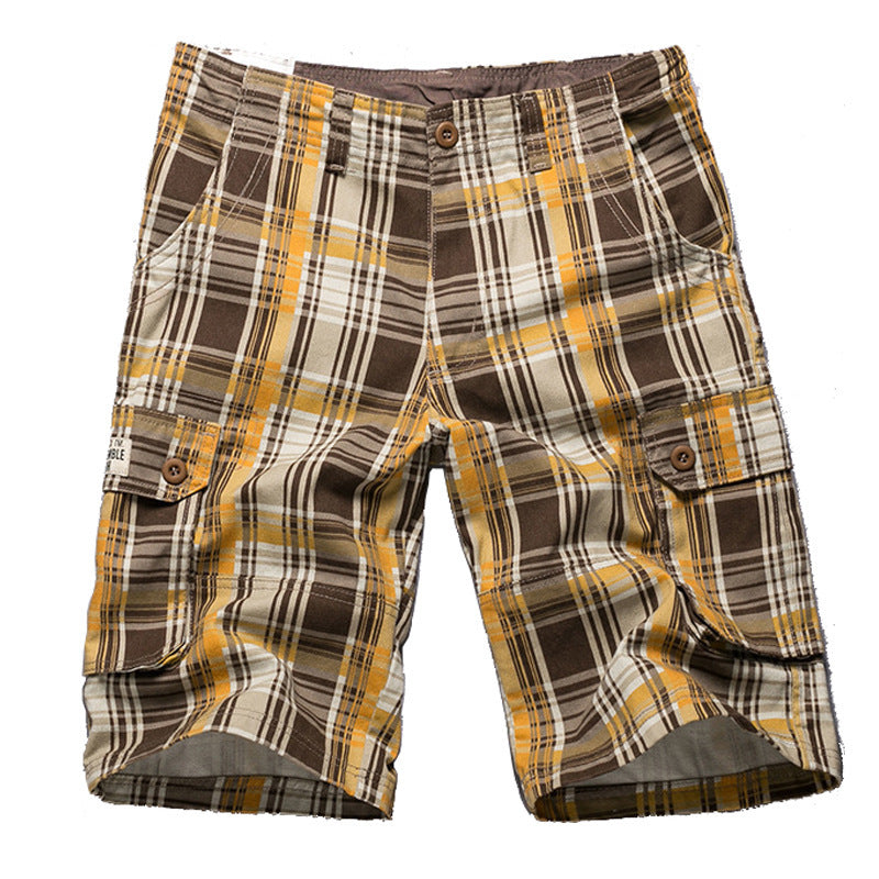 Men's Casual Plaid Beach Shorts