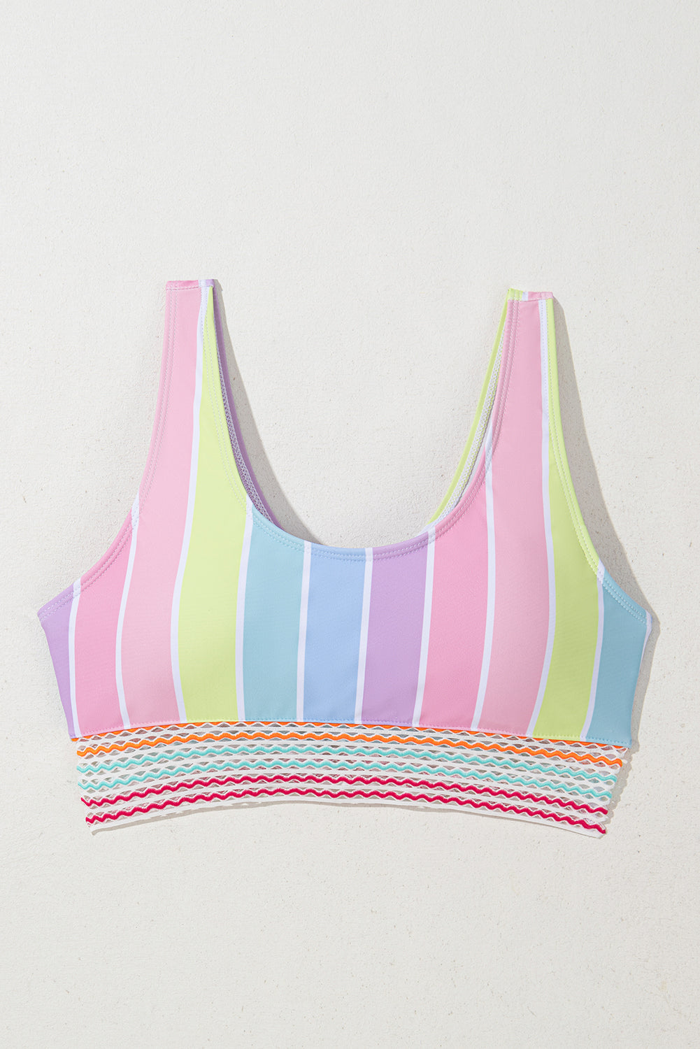 Rainbow Stripe Bikini Swimsuit