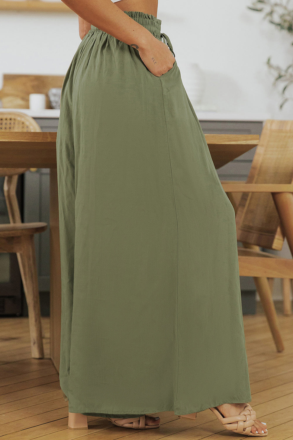 High Waist Wide Leg Pants