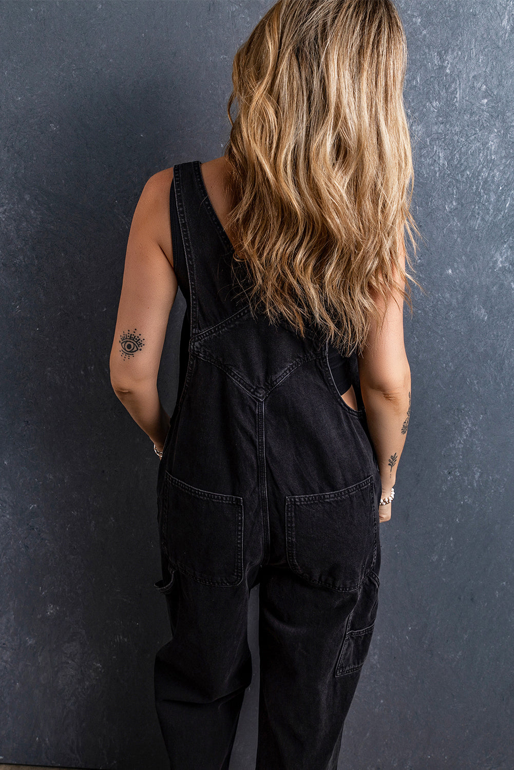 Black Denim Overalls