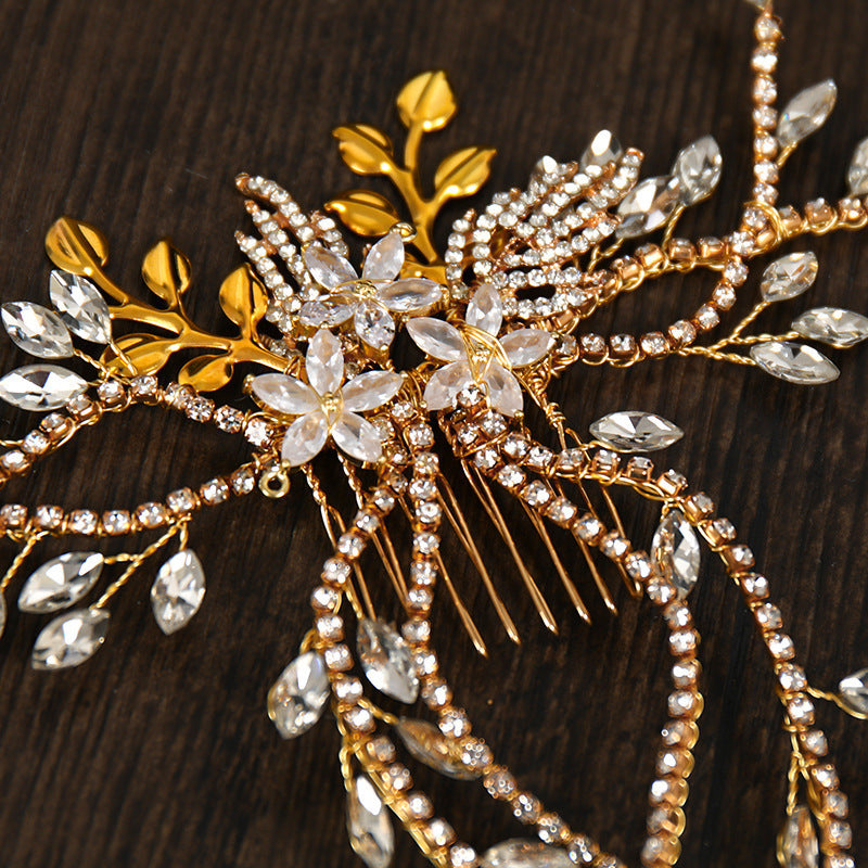 Beaded Floral Bridal Comb