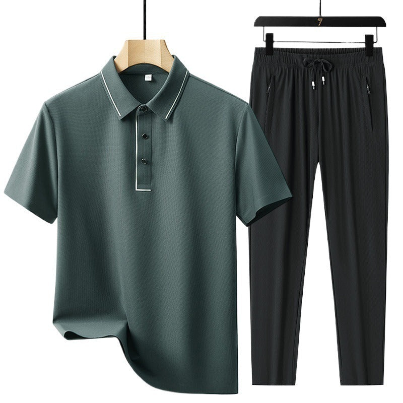 Seamless Polo Shirt and Pants Set