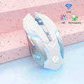 Dual-mode Wireless Gaming Mouse White Bazaare Mart