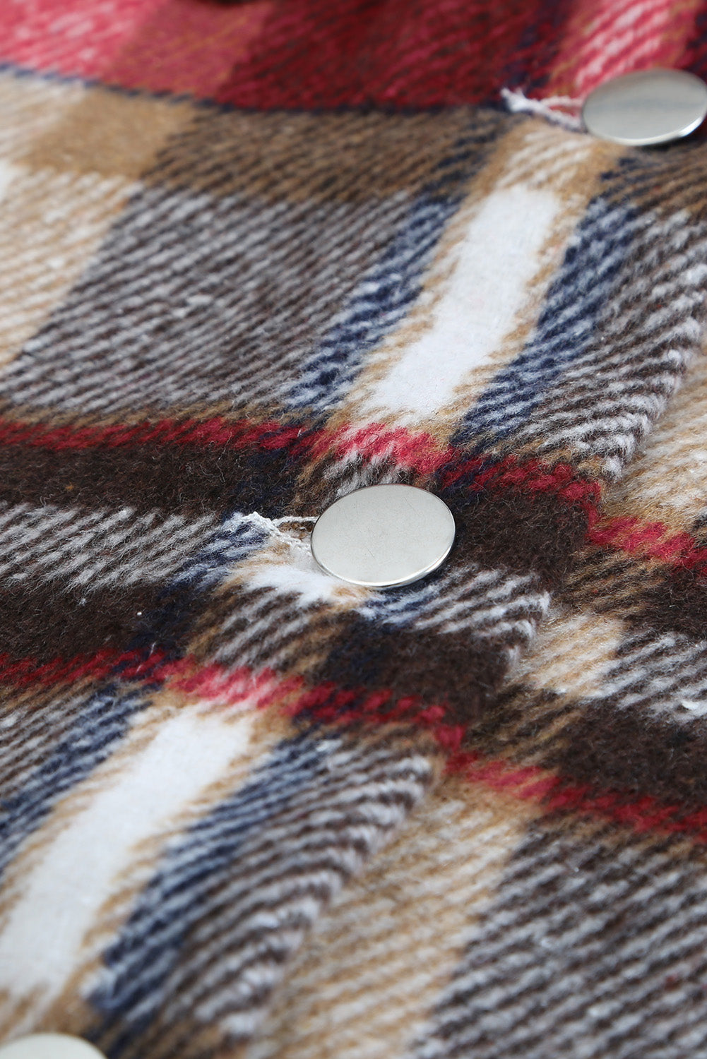 Red Plaid Pocketed Shacket