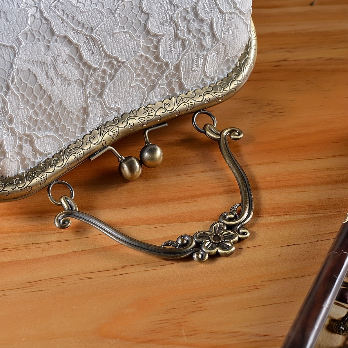 Small Floral Lace Clutch Bag