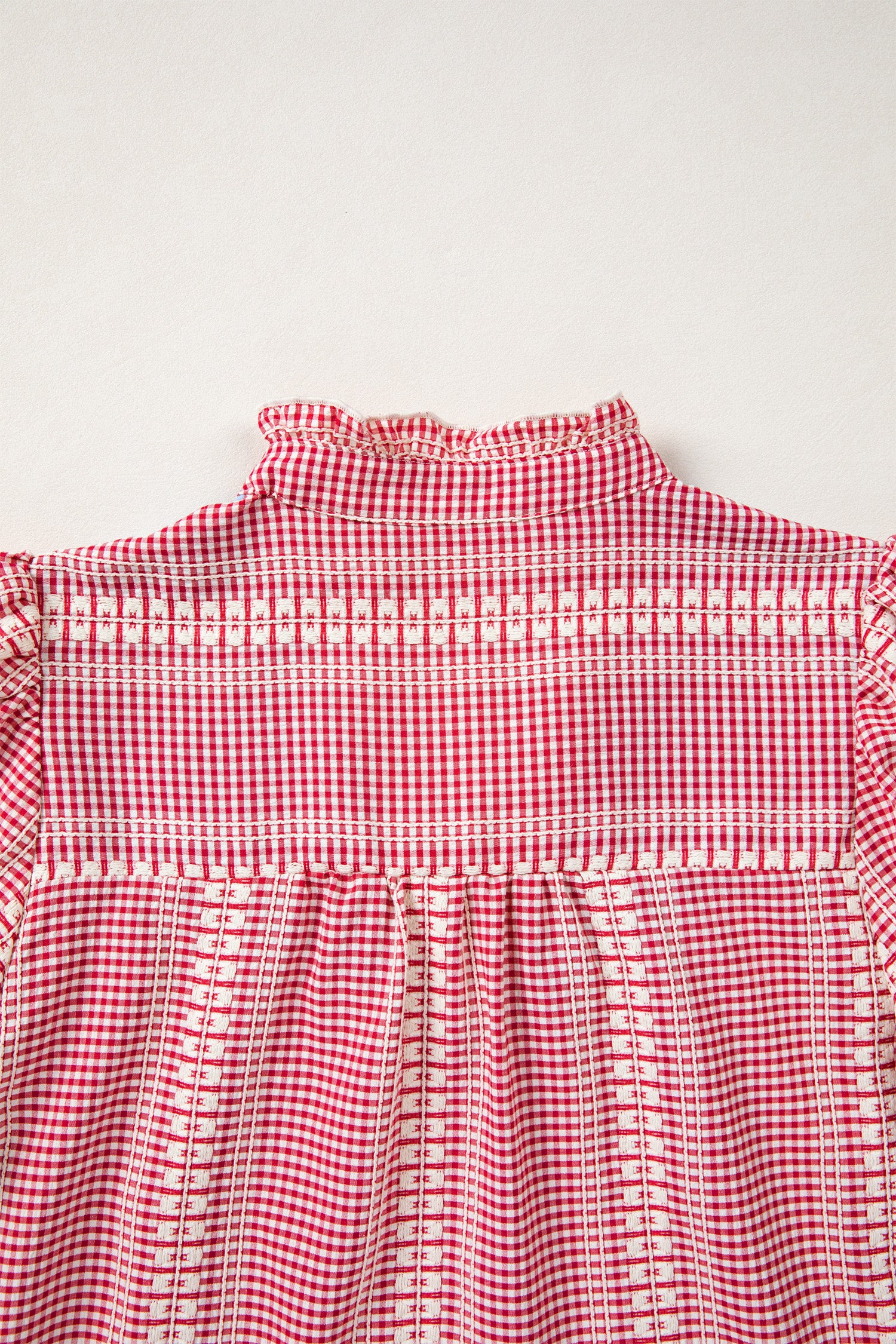 Western Horse Embroidered Gingham Blouse – Puff Sleeve Rustic Summer Top Dear-Lover Dropshipping Tops/Blouses & Shirts