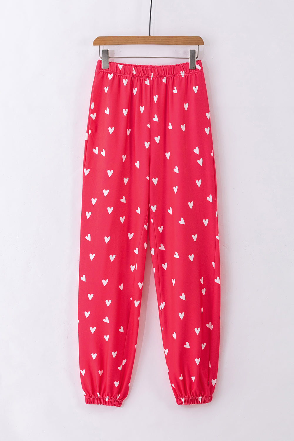 Red Heart Print PJ Set