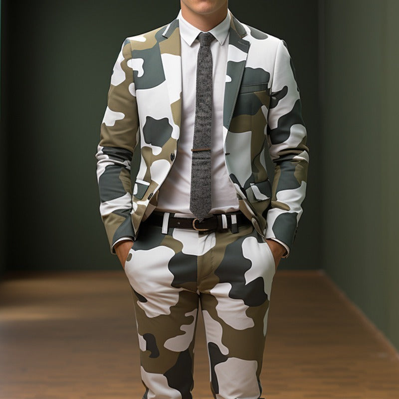 Men's 3D Digital Print Suit