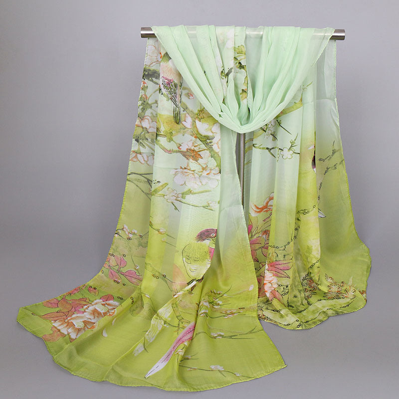 Printed Chiffon Scarf For Women