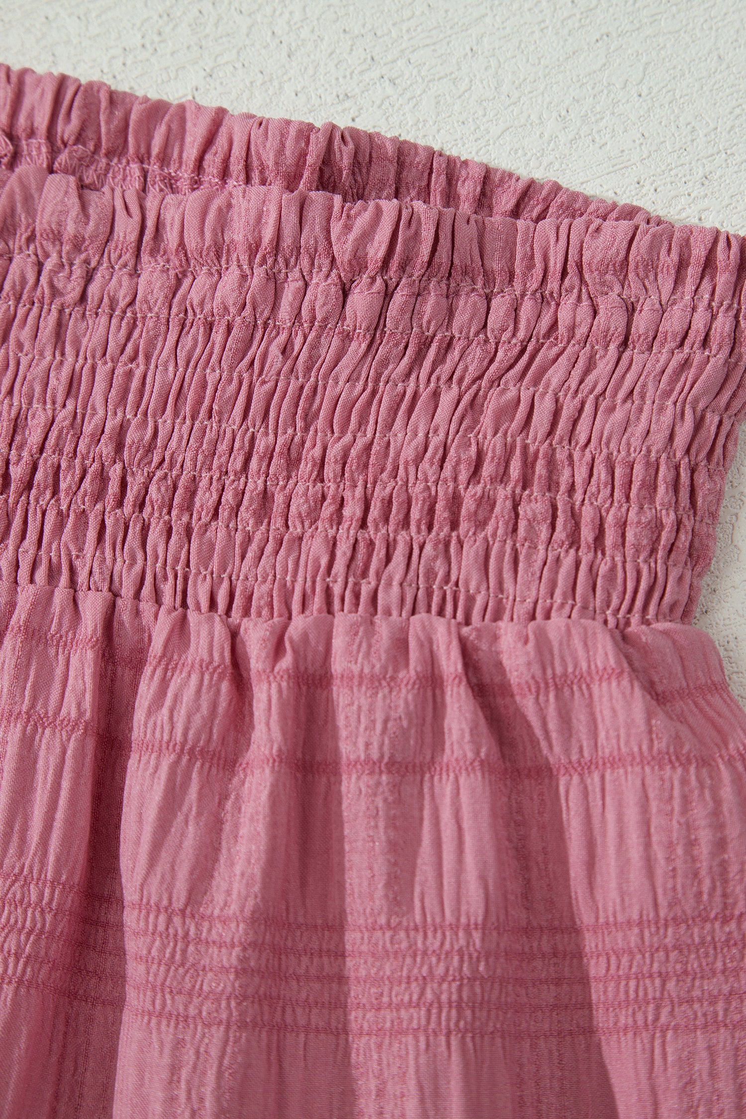 Textured Flutter Sleeve Shorts Set – Square Neck Top & Shirred High Waist Shorts Dear-Lover Dropshipping Two Piece Sets/Short Sets