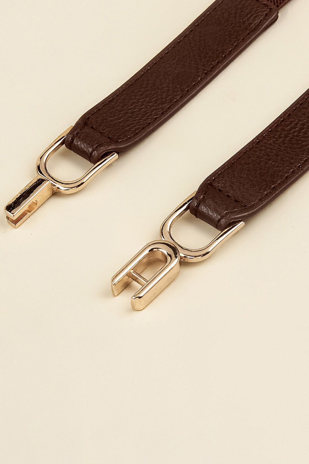 Gold Buckle Elastic Belt