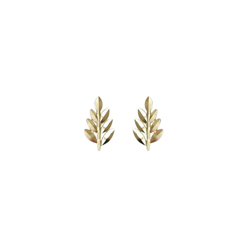 Dainty Leaf Stud Earrings