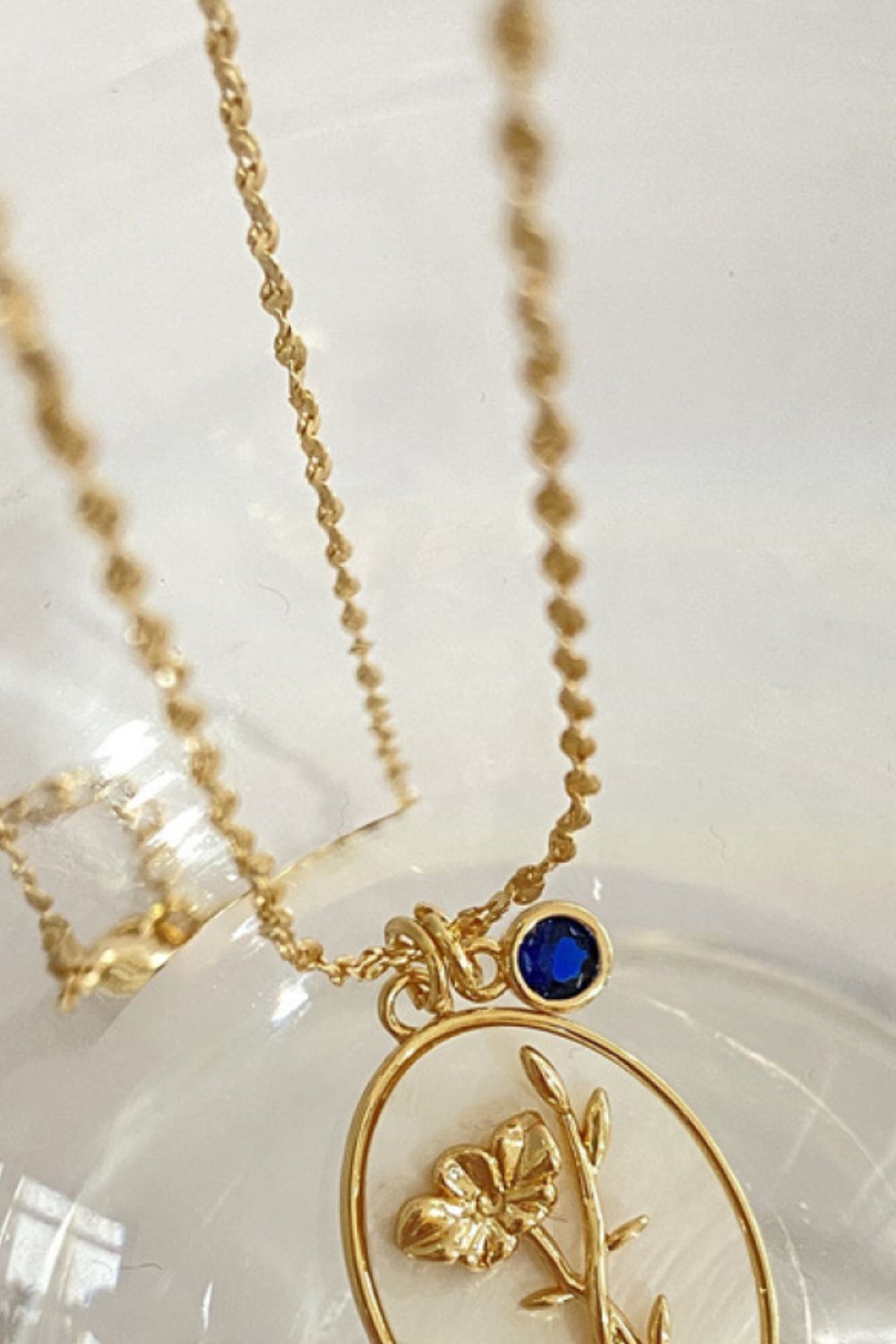 Birth Flower Shell Necklace