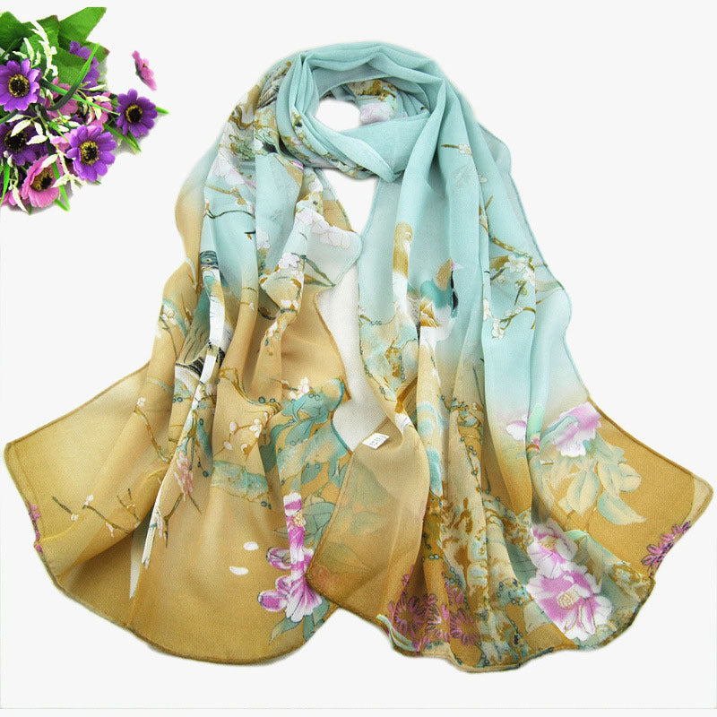Printed Chiffon Scarf For Women