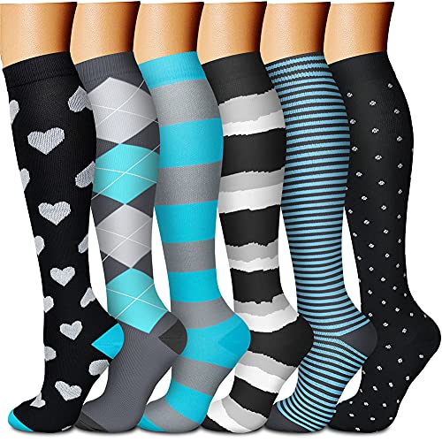 Knee High 6pk Compression Socks