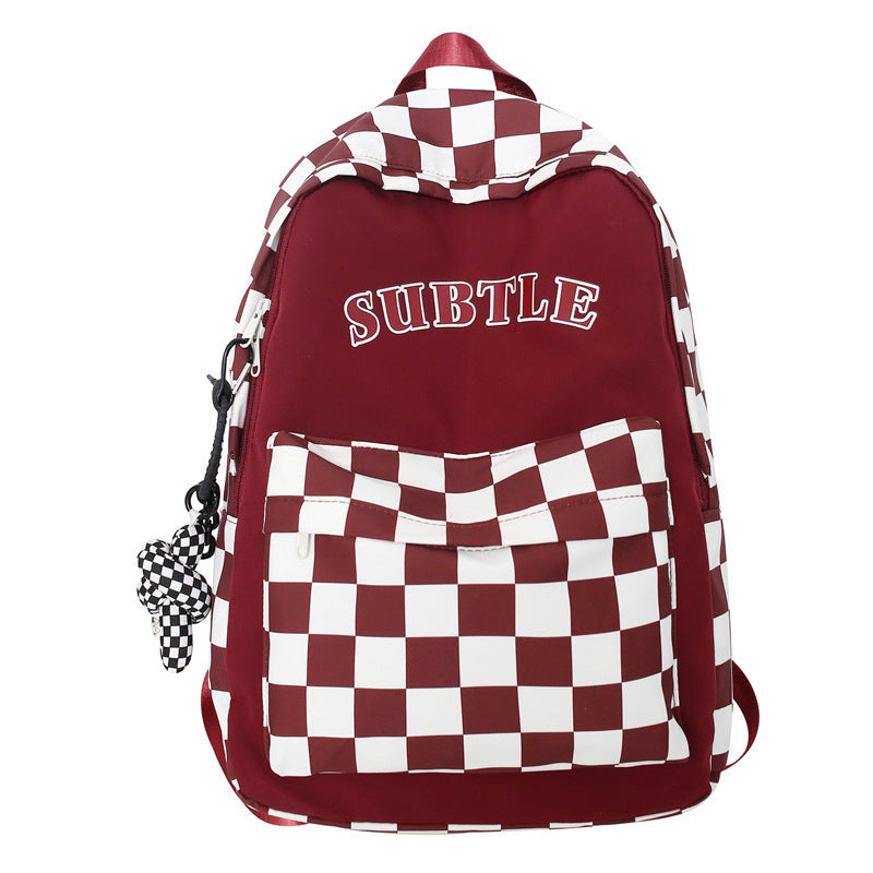 Trendy Checker Student Backpack