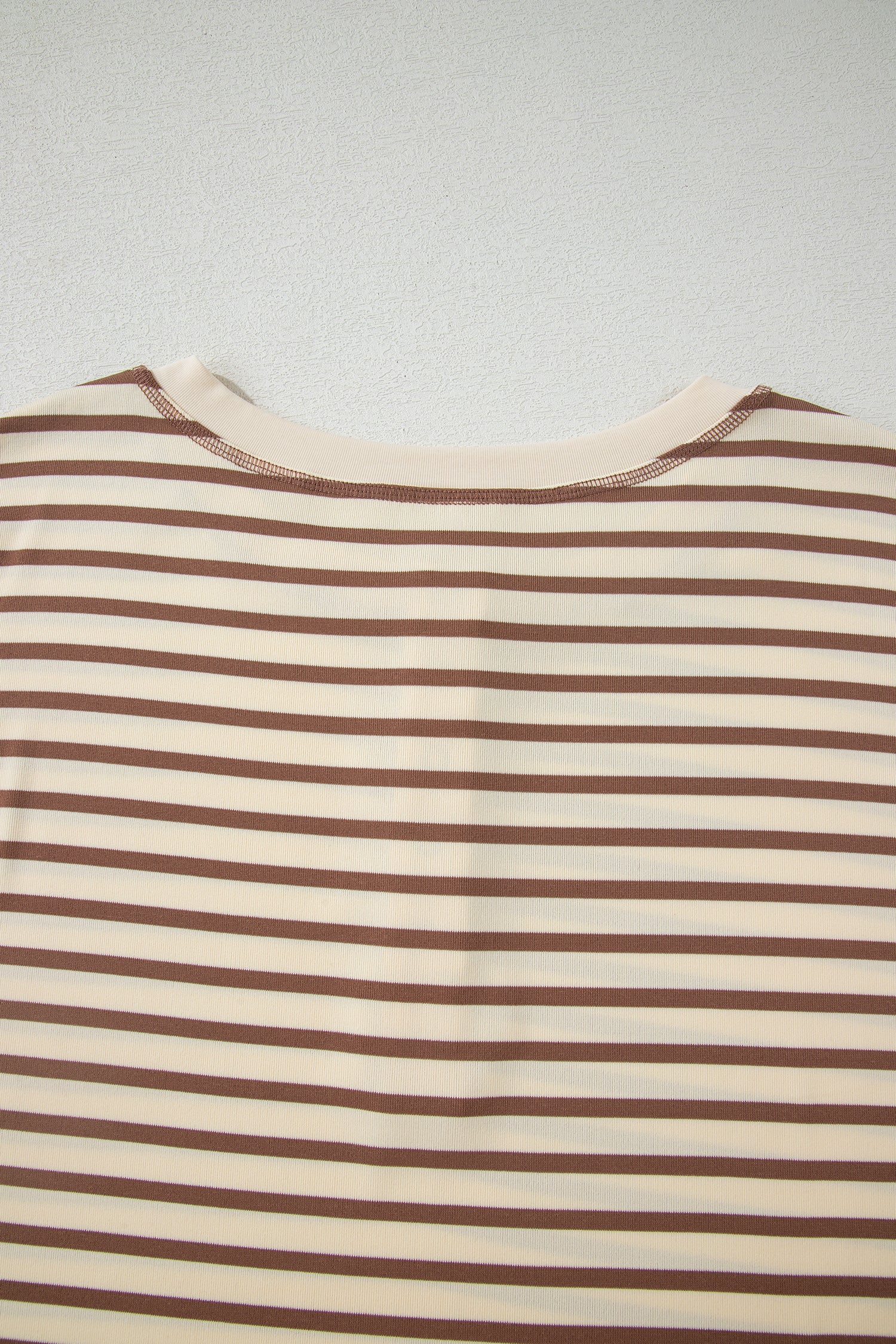 Brown Stripe Half Buttons Top and Shorts Set Dear-Lover Dropshipping Two Piece Sets/Short Sets