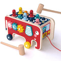 Montessori Toddlers Wooden Pounding Bench Red CJ Dropshipping Pull Toy
