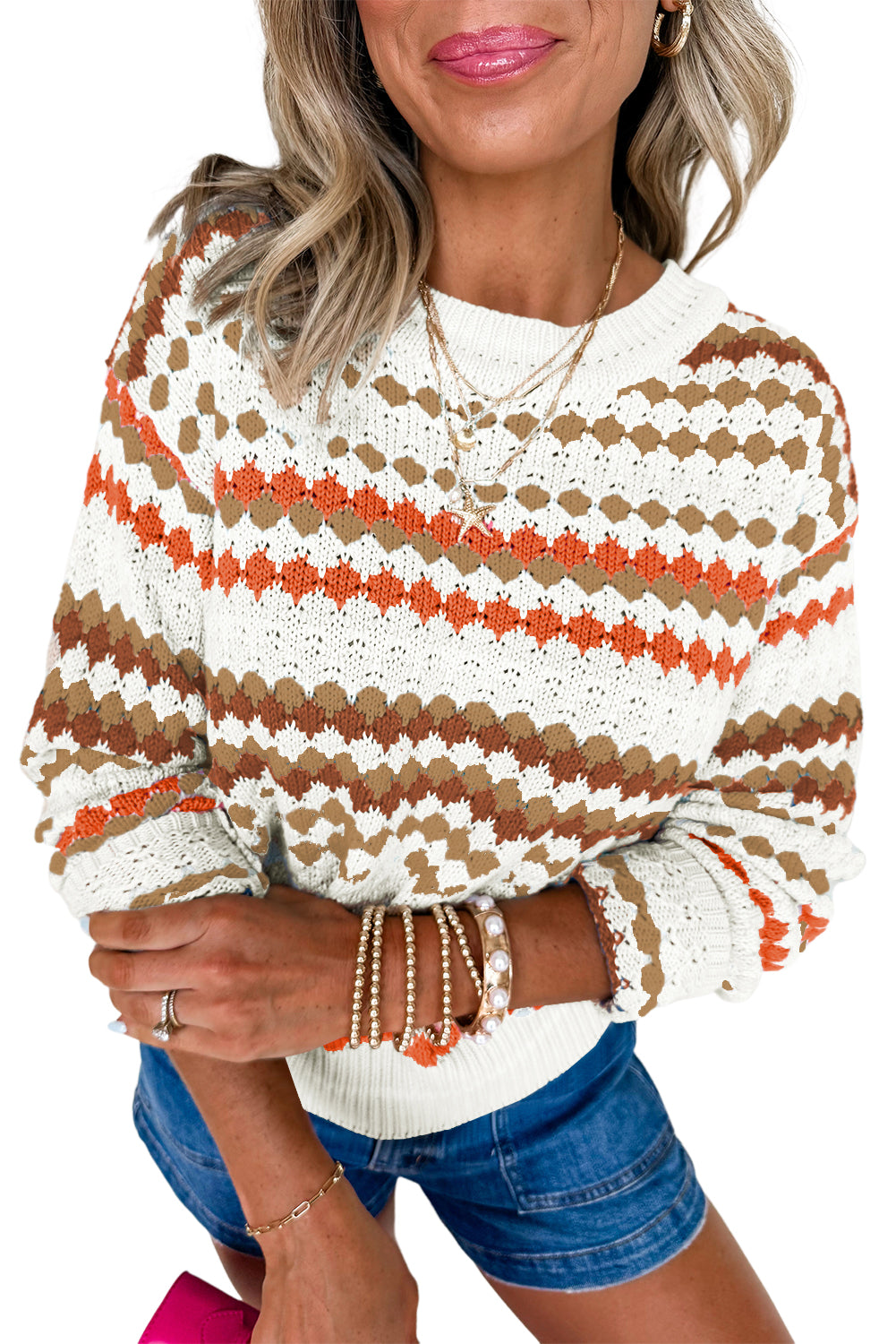 Striped Drop Shoulder Sweater