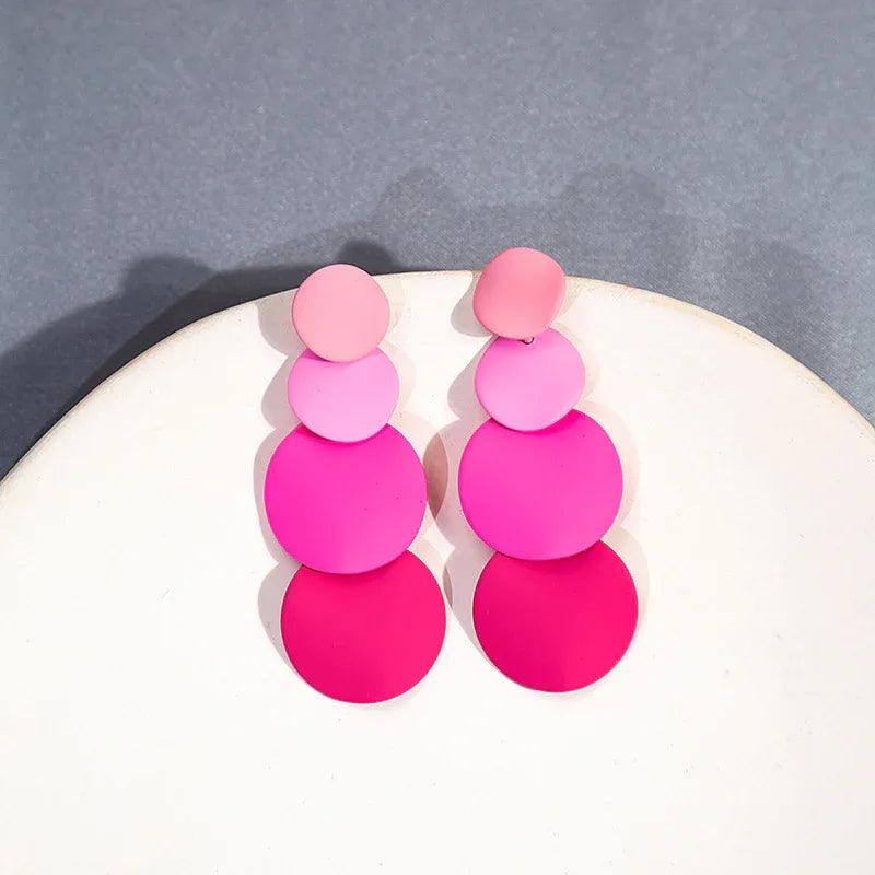 Macaron Wafer Tassel Stud Earrings Korean Style E36332 Bazaare Mart Tassel Earrings