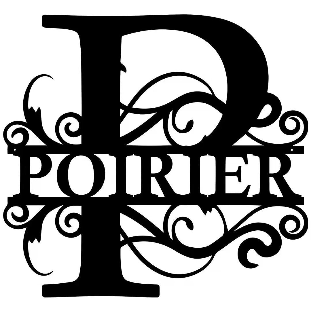 Custom Metal Letter & Family Name Wall Plaque