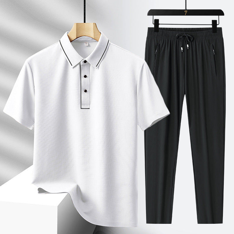 Seamless Polo Shirt and Pants Set