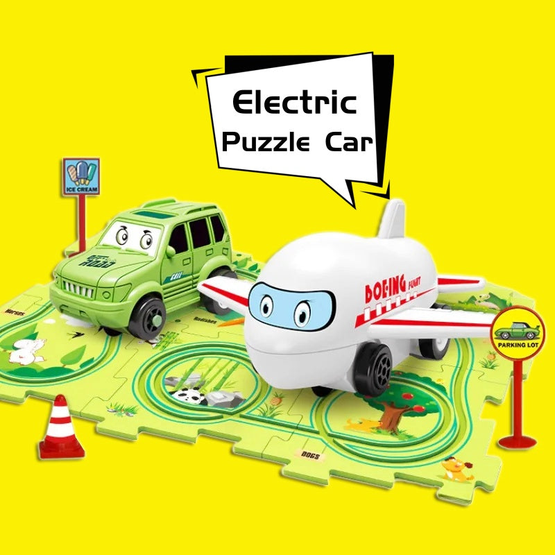 Electric Car Automatic Rail City Scene Play Mat