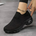 Women's Breathable Mesh Slip-On Sneakers Black Bazaare Mart Mesh Slip-On Sneakers