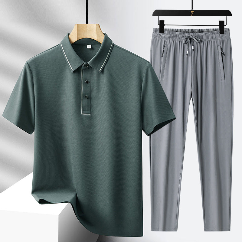 Seamless Polo Shirt and Pants Set