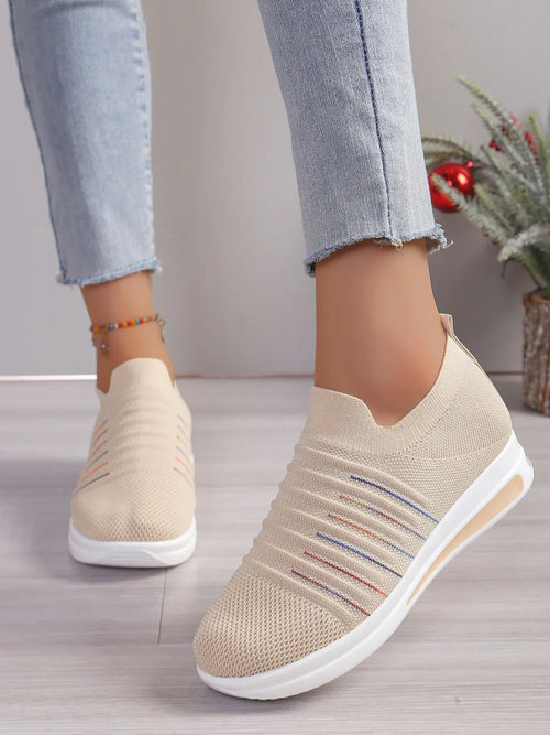 Breathable Mesh Wedge Sneakers Bazaare Mart Breathable Mesh Wedge Sneakers