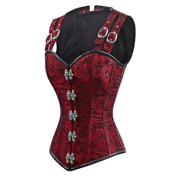 Gothic Steel Double Button Bustier