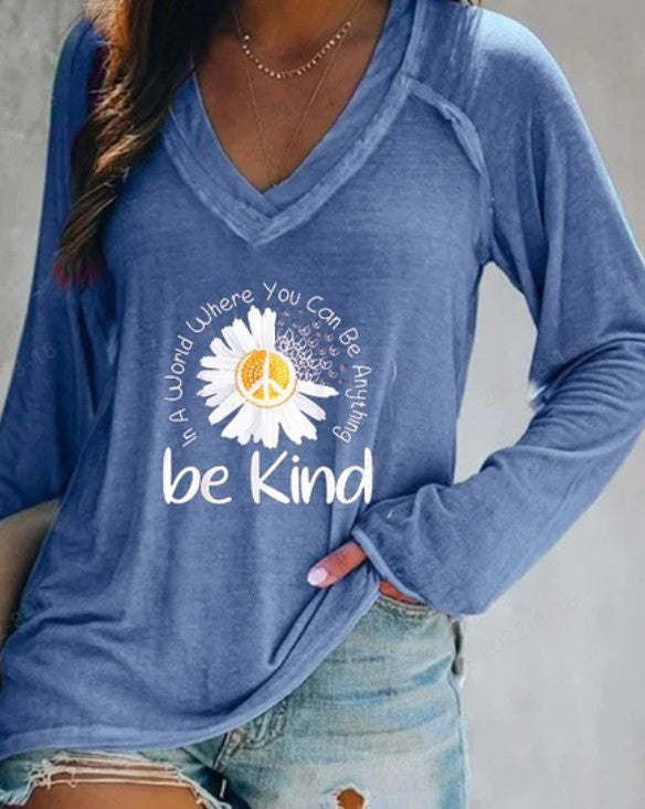 Blue Be Kind Long Sleeve t-Shirt