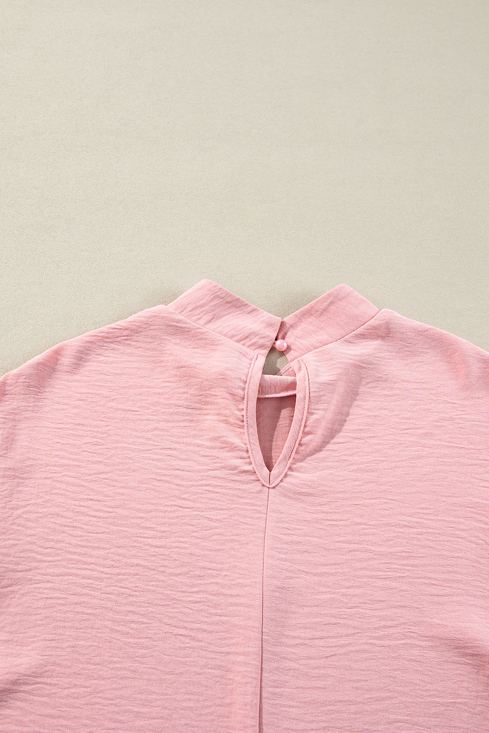 Pink Swiss Dot Balloon Sleeve Blouse