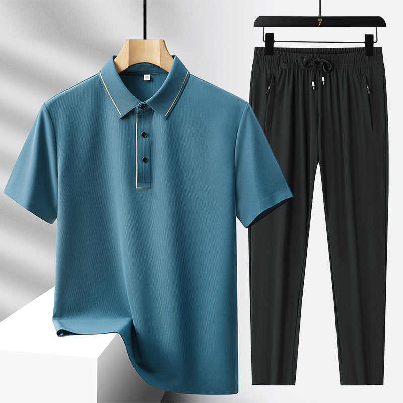 Seamless Polo Shirt and Pants Set