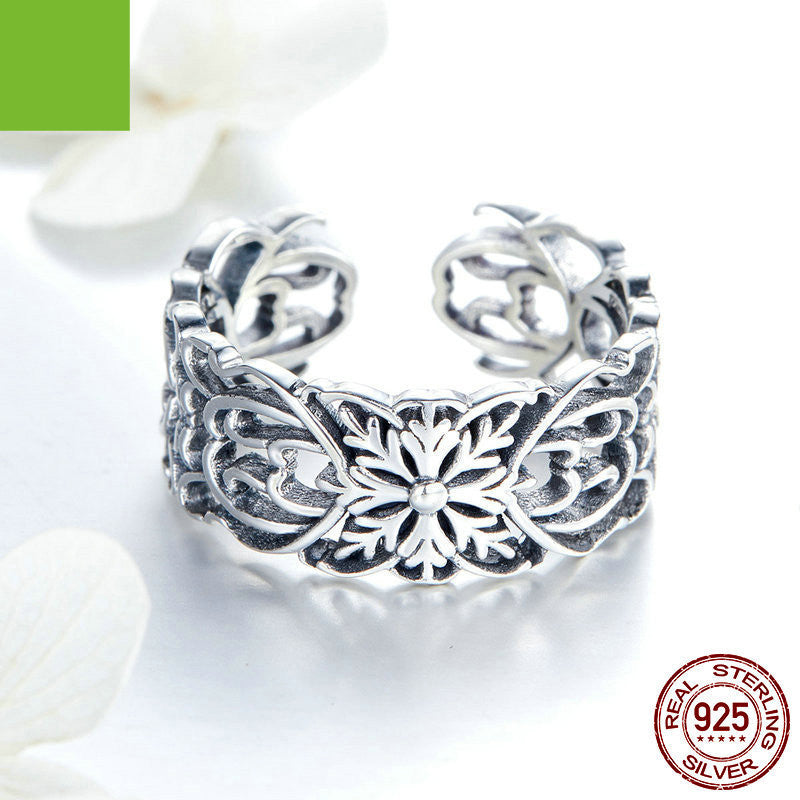 Vintage Silver Floral Ring