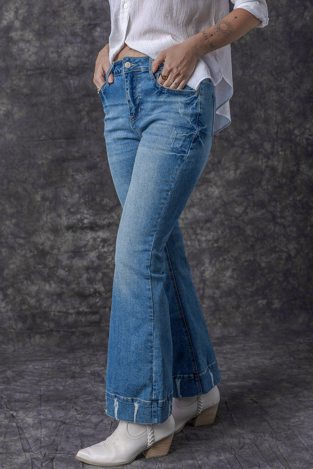 Medium Wash Flare Jeans