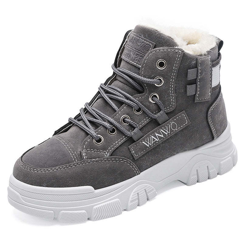 Women Warm Fur Lined High Top Boots