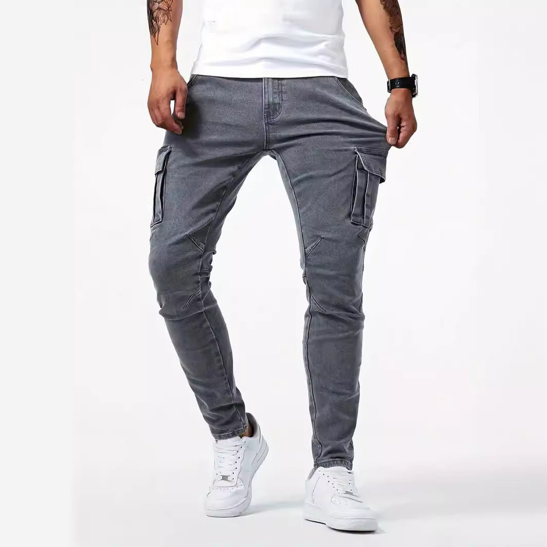Super Stretchy Cargo Denim Pants