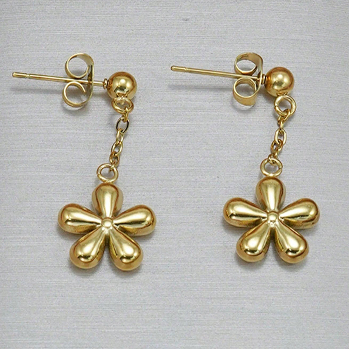 18K Gold Plated Floral Jewelry Set