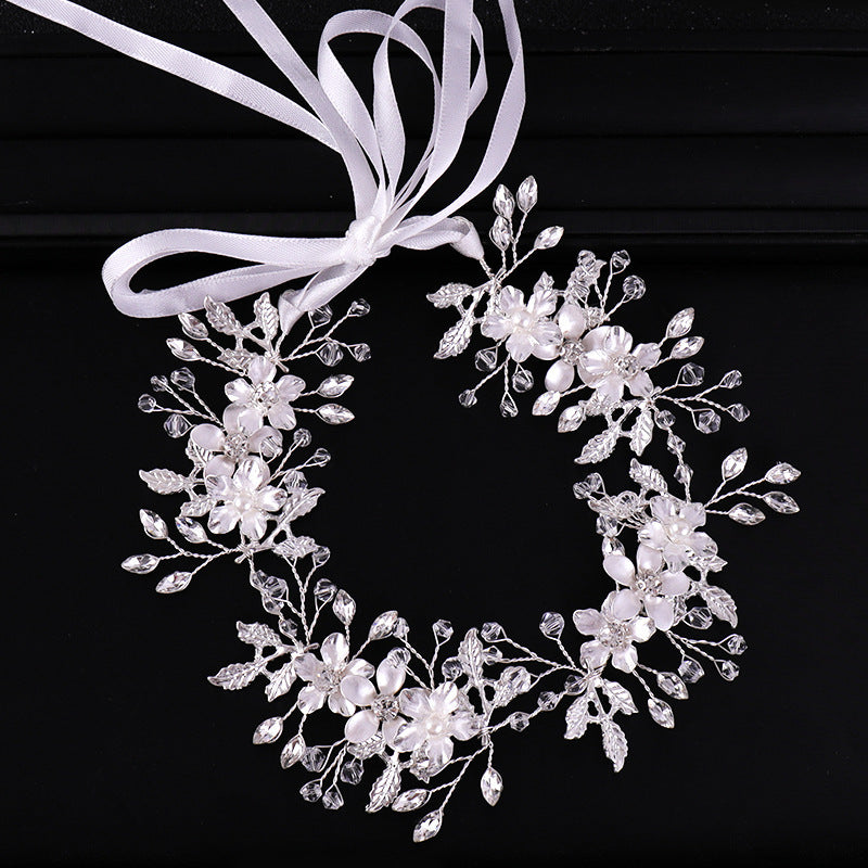 Hand-woven Crystal Floral Wreath Headwear Accessories Headband