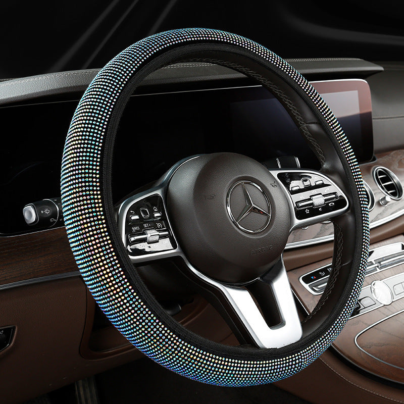 Diamond-Studded Steering Wheel Cover