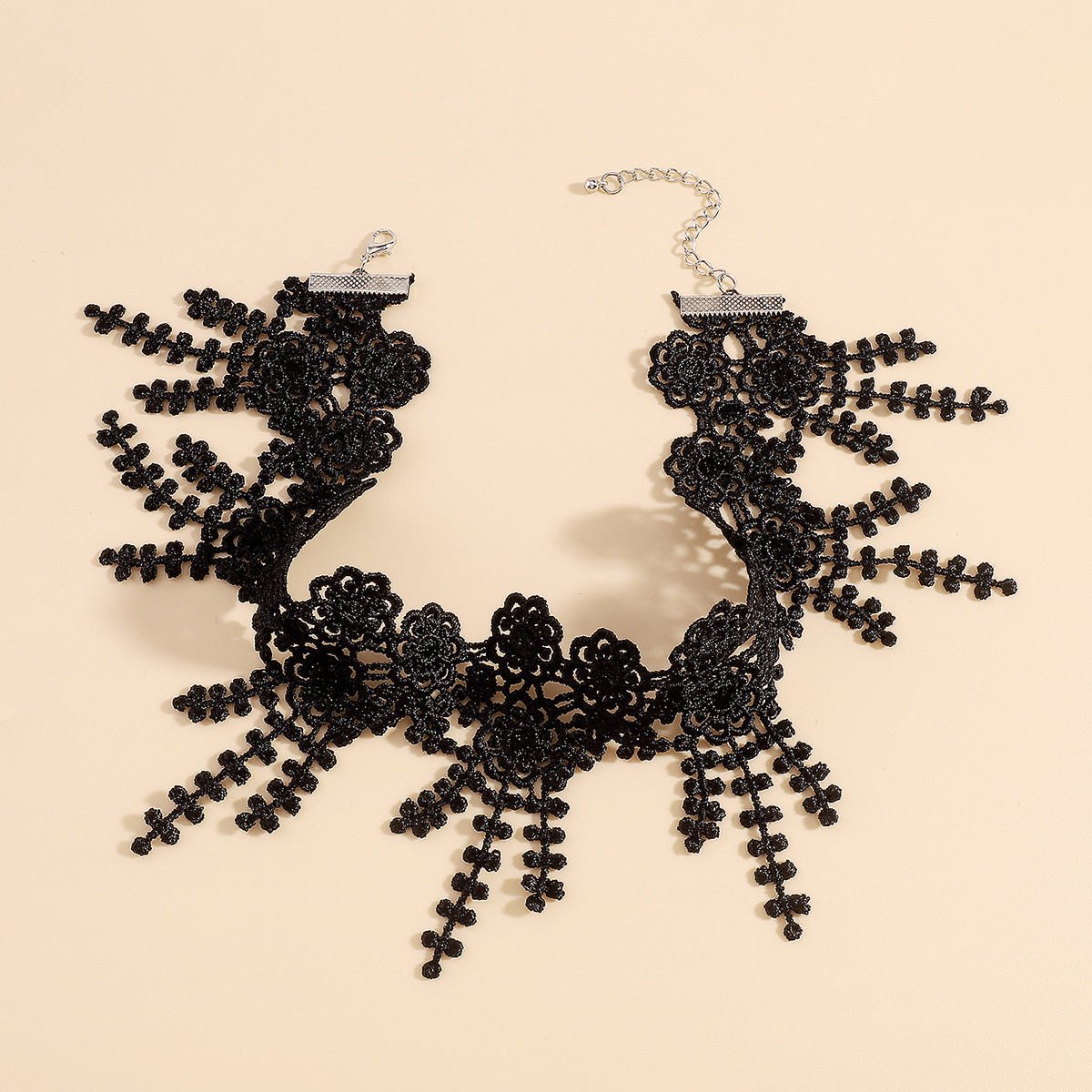 Black Lace Adjustable Choker Necklace - Bazaare Mart