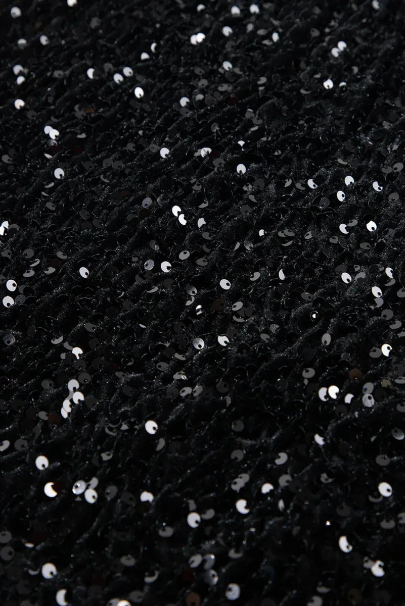 Black Sequin Mini Skirt Bazaare Mart Sequin Mini Skirt