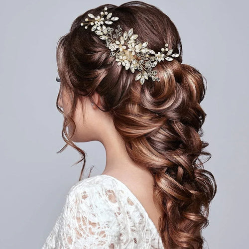 Bridal Pearl Crystal Hair Combs Sets Bazaare Mart Pearl Hair Accessory